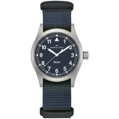 Hamilton Khaki Field Quartz 38mm Blue Dial Steel Case Blue Strap Watch