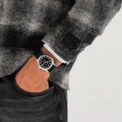 Hamilton Khaki Field Quartz 38mm Black Dial Steel Case Black Strap Watch