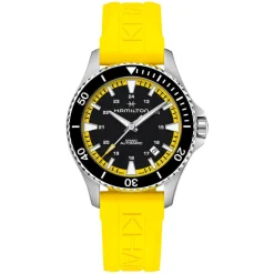 Hamilton Khaki Navy Scuba 40mm Black Dial & Bezel Yellow Rubber Strap Watch