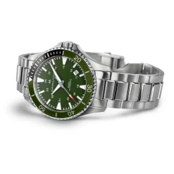 Hamilton Khaki Navy Scuba Auto 40mm Green Dial Steel Case & Bracelet Watch