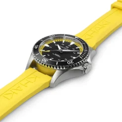 Hamilton Khaki Navy Scuba 40mm Black Dial & Bezel Yellow Rubber Strap Watch