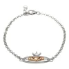House of Lor 9ct Irish Rose Gold and Sterling Silver Claddagh Bracelet