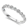 Kathy de Stafford 18ct White Gold Freya Vintage Pave Round Marquise Diamond 0.10ct Wedding Ring