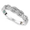 Kathy De Stafford 18ct White Gold 0.50 Carat Diamond Interlocking Pave Ring
