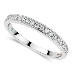 Kathy De Stafford 18ct White Gold 0.15 Carat Diamond Grain Setting Ring