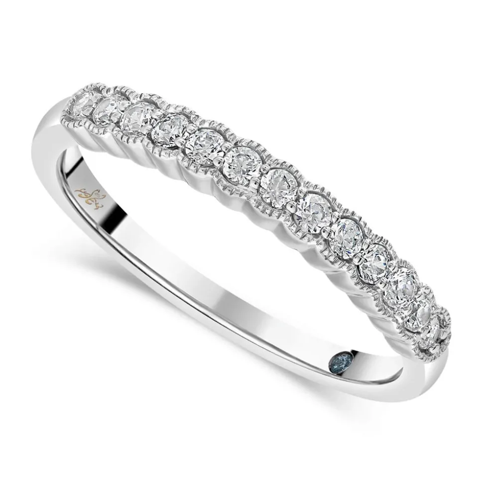 Kathy de Stafford 18ct White Gold 0.20ct Diamond Scallop Ring