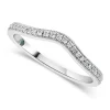 Kathy de Stafford 18ct White Gold Milgrain Dip Ring 0.16ct