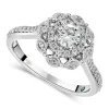 Kathy De Stafford 18ct White Gold ''Esme'' Round Double Halo 0.50ct Ring