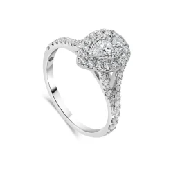 Kathy de Stafford 18ct White Gold Pear Diamond Cluster Ring