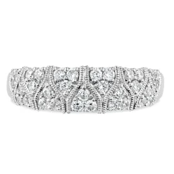 Kathy De Stafford 18ct White Gold 0.50 Carat Diamond Antique Pave Ring
