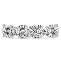 Kathy De Stafford 18ct White Gold 0.50 Carat Diamond Interlocking Pave Ring