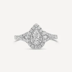 Kathy de Stafford 18ct White Gold Pear Diamond Cluster Ring