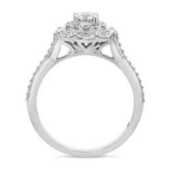 Kathy De Stafford 18ct White Gold ''Esme'' Round Double Halo 0.50ct Ring