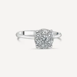 Kathy de Stafford 18ct White Gold Rosie Round Cluster 0.50ct Diamond Ring