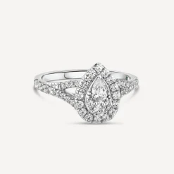 Kathy de Stafford 18ct White Gold Pear Diamond Cluster Ring