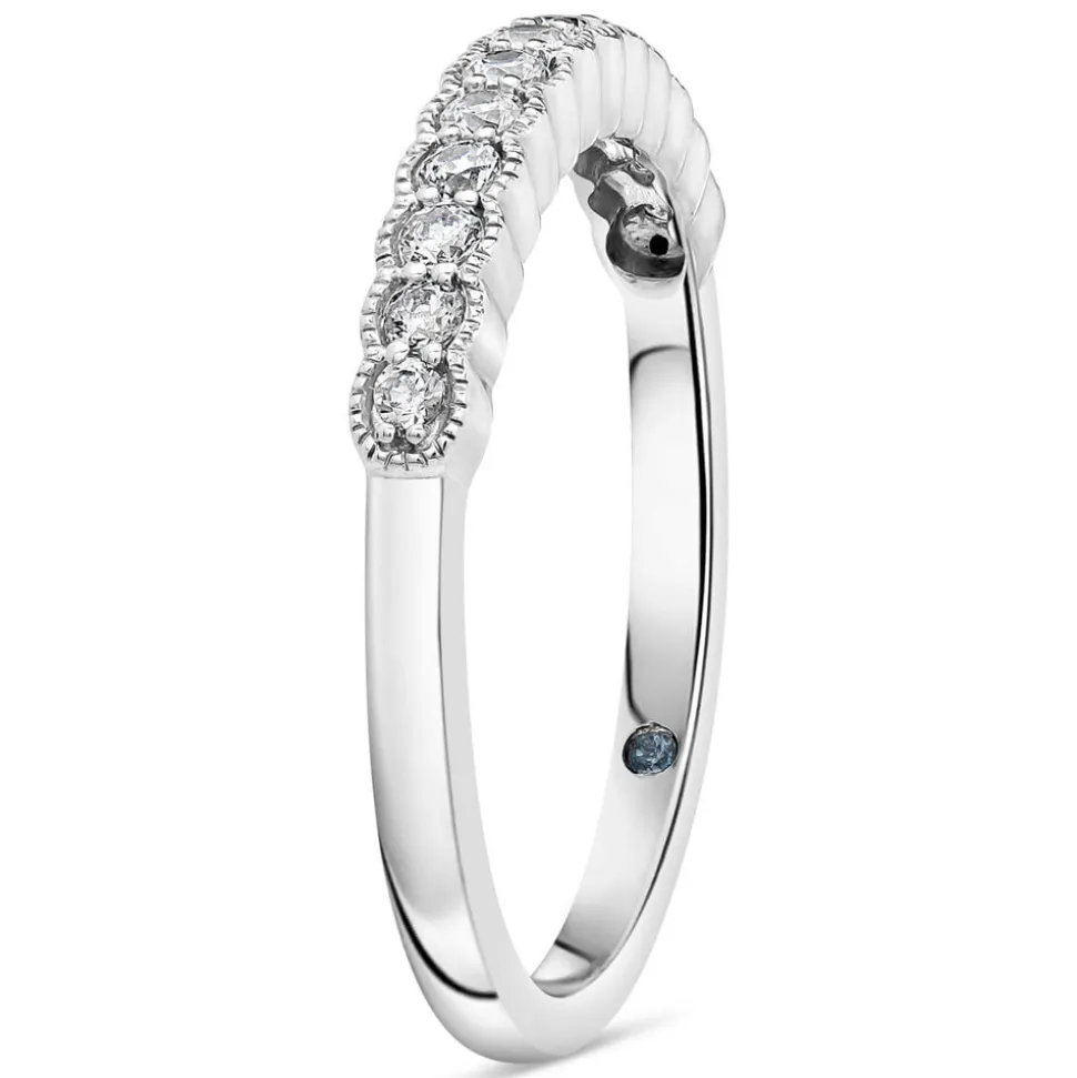 Kathy de Stafford 18ct White Gold 0.20ct Diamond Scallop Ring