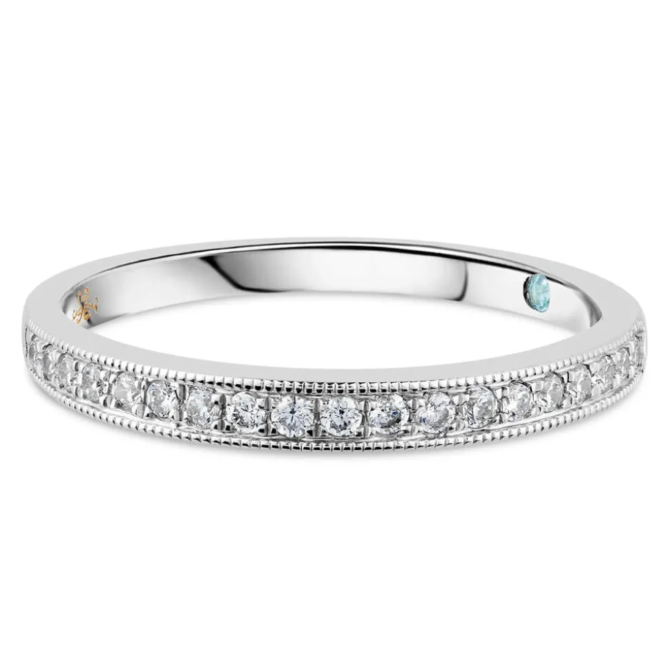 Kathy De Stafford 18ct White Gold 0.15 Carat Diamond Grain Setting Ring