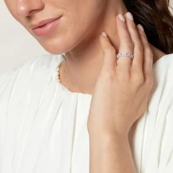 Kathy De Stafford 18ct White Gold 0.50 Carat Diamond Interlocking Pave Ring