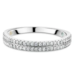 Kathy De Stafford's 18ct White Gold 0.25ct Diamond Double Row Ring