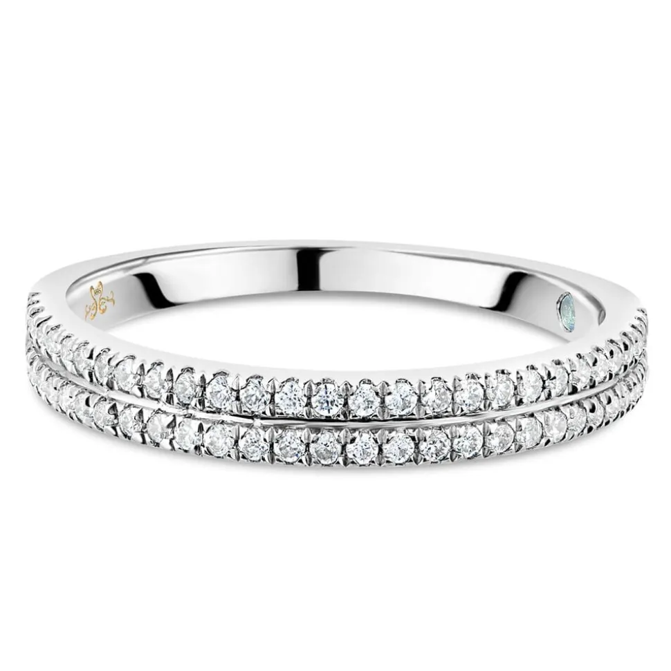 Kathy De Stafford's 18ct White Gold 0.25ct Diamond Double Row Ring