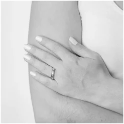 Kathy De Stafford's 18ct White Gold 0.24ct Diamond Round & Baguette Ring