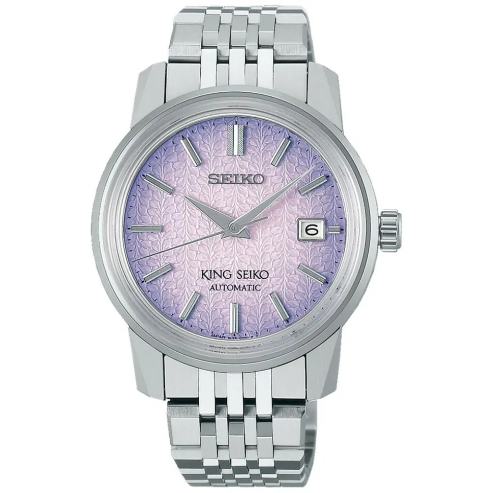King Seiko KSK 6L ‘Tenjin-Fuji Violet’ 38.6mm Dial Stainless Steel Bracelet Watch