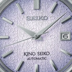 King Seiko KSK 6L &lsquo;Tenjin-Fuji Violet&rsquo; 38.6mm Dial Stainless Steel Bracelet Watch