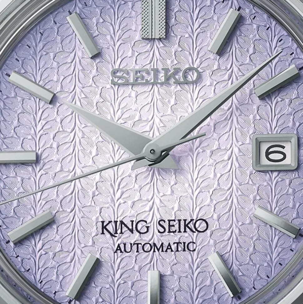 King Seiko KSK 6L ‘Tenjin-Fuji Violet’ 38.6mm Dial Stainless Steel Bracelet Watch