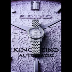King Seiko KSK 6L ‘Tenjin-Fuji Violet’ 38.6mm Dial Stainless Steel Bracelet Watch