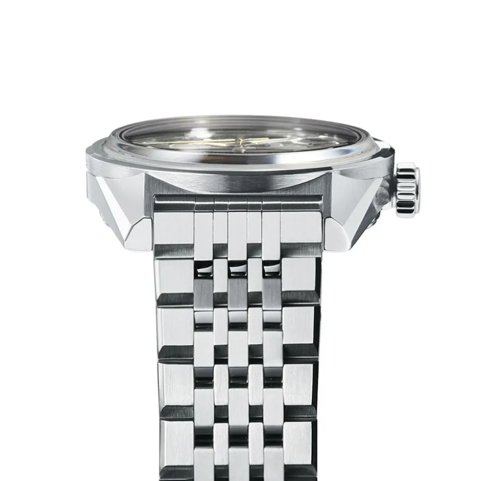 King Seiko KSK 6R Preppy Burgundy 36.1mm Dial Stainless Steel Bracelet Watch