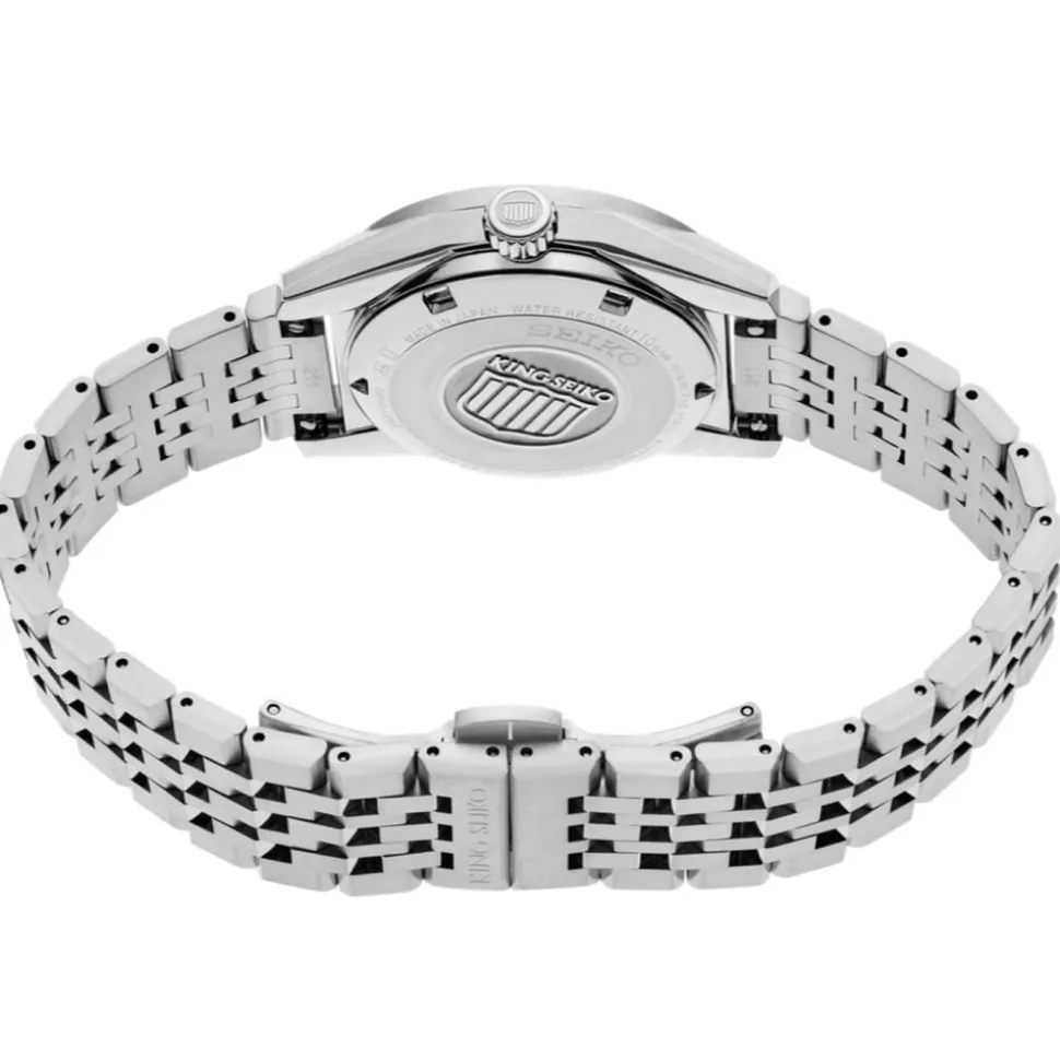 King Seiko KSK 6R Preppy Burgundy 36.1mm Dial Stainless Steel Bracelet Watch