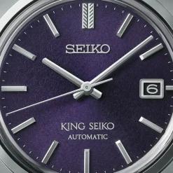 King Seiko &lsquo;Edo Purple&rsquo; 6L 1969 Re-Interpretation 39.4mm Stainless Steel Bracelet Watch