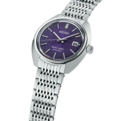 King Seiko &lsquo;Edo Purple&rsquo; 6L 1969 Re-Interpretation 39.4mm Stainless Steel Bracelet Watch