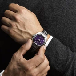 King Seiko &lsquo;Edo Purple&rsquo; 6L 1969 Re-Interpretation 39.4mm Stainless Steel Bracelet Watch