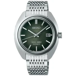 King Seiko &lsquo;Forest Green&rsquo; 6L 1969 Re-Interpretation 39.4mm Stainless Steel Bracelet Watch
