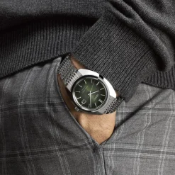 King Seiko &lsquo;Forest Green&rsquo; 6L 1969 Re-Interpretation 39.4mm Stainless Steel Bracelet Watch