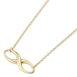 Ladies 9ct Plain Infinity Chain Necklace
