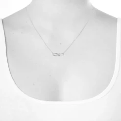 Ladies 9ct Plain Infinity Chain Necklace