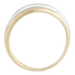 Ladies' 9ct White and Yellow Gold Diamond Dress Ring