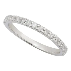 Ladies 18ct White Gold Diamond Claw Set Eternity Ring