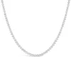 Ladies Sterling Silver Cubic Zirconia Tennis Necklace