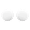Ladies Sterling Silver Flat Polished Round 6mm Stud Earrings
