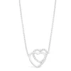 Ladies Sterling Silver Interlocking Heart Necklace