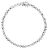 Ladies Sterling Silver Marquise Cut Cubic Zirconia Tennis Bracelet