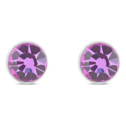 Little Treasure February Birthstone Children's Earrings