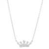 Little Treasure Sterling Silver Cubic Zirconia Crown Necklet