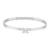 Little Treasure Sterling Silver Cubic Zirconia Bow Bangle