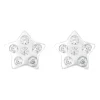 Little Treasure Sterling Silver Cubic Zirconia Dot Star Earrings