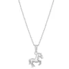 Little Treasure Sterling Silver Horse Pendant (Chain Included)