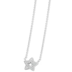 Little Treasure Sterling Silver Cubic Zirconia Star Hammock Necklet